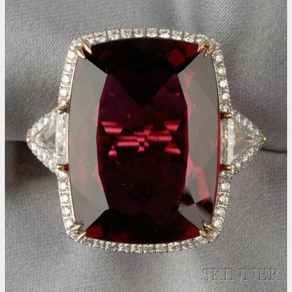 18kt Gold and Rubellite Ring