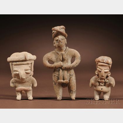 Three Chupicuaro Pottery Figures
