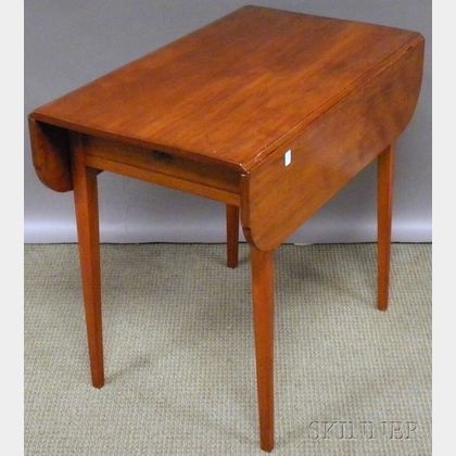 Federal Cherry Drop-leaf Pembroke Table with End Drawer. 