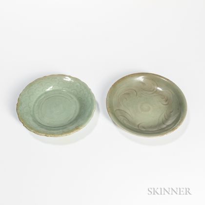 Two Small Celadon Dishes