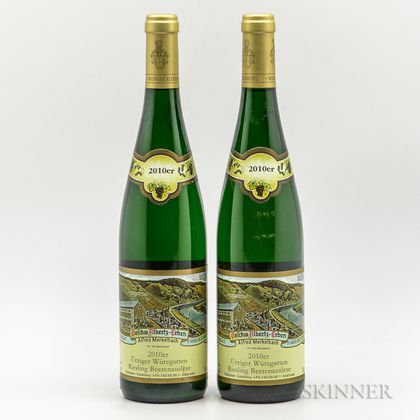 Alfred Merkelbach Urzinger Wurzgarten Riesling Beerenauslese 2010, 2 bottles 