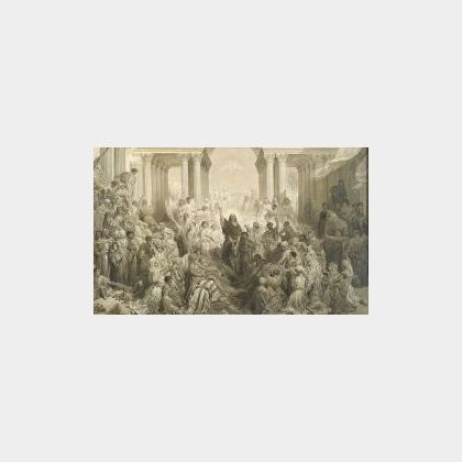 Gustave Louis Christophe Paul Dore (French, 1832-1883) Christ Entering Jerusalem