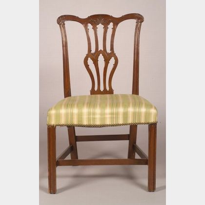 George III Carved Mahogany Side Chair