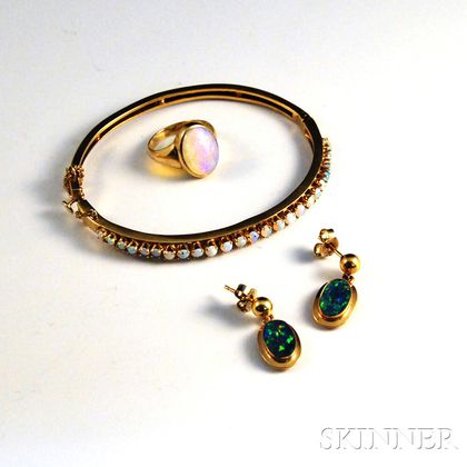 Group of 14kt Gold and Opal Jewelry
