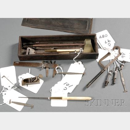 Slide Lid Box with Assorted Hand Tools