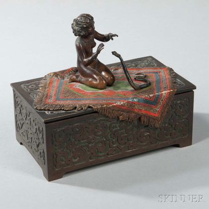 Austrian Cold-painted Bronze Figural Box
