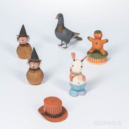 Six Figural Candy Containers