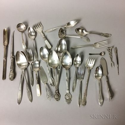 Group of Sterling Silver and Silver-plated Flatware