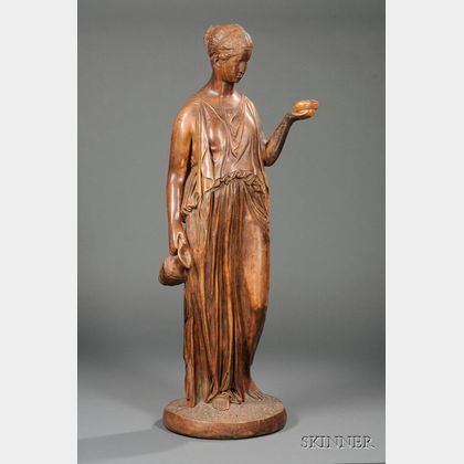 Large Terra-cotta Figure of Hebe after Canova
