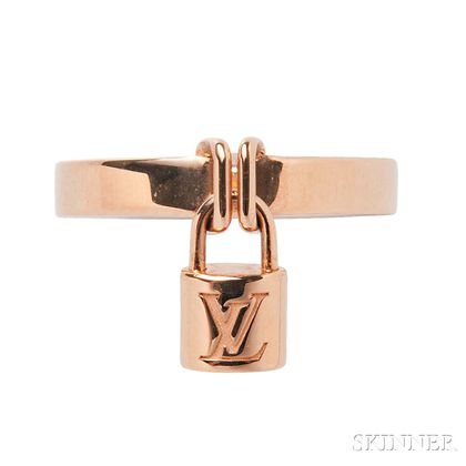 18kt Rose Gold "Lockit" Ring, Louis Vuitton
