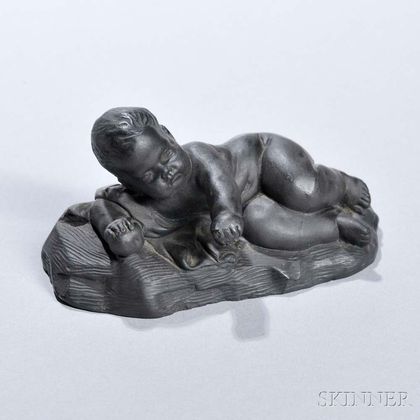 Wedgwood Black Basalt Model of a Child