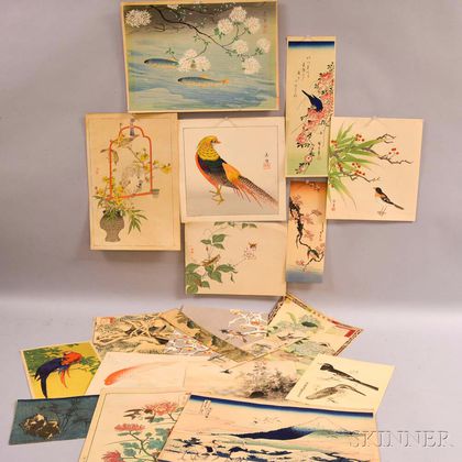 Nineteen Assorted Kacho-e Woodblock Prints