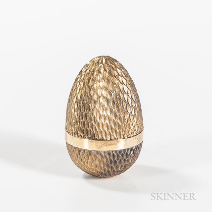 Elizabeth II Sterling Silver-gilt Egg