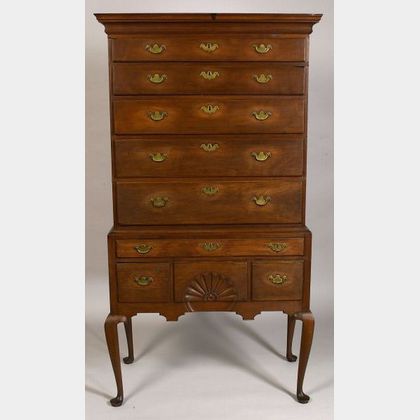 Queen Anne Carved Cherry High Chest