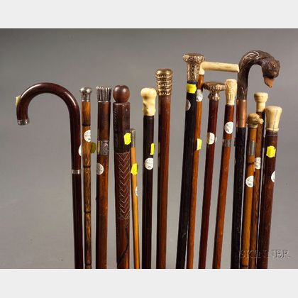 Fifteen Assorted Canes/Walking Sticks