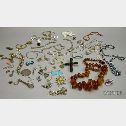 Lot of Costume and Sterling Silver Jewelry