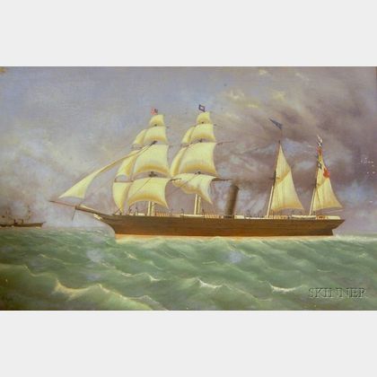 American School, 19th/20th Century Steam and Sail Vessel.