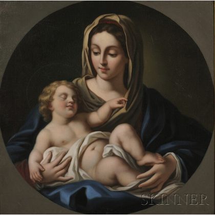 Italian School, 19th Century, After Giovan Battista Salvi, called "Il Sassoferrato" (Italian, 1600-1685) Madonna and Child