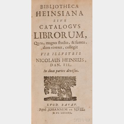 (Library Sale Catalog),Heinsius, Nicholaus (1620-1681)