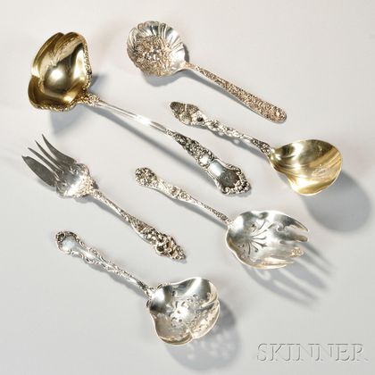 Six American Sterling Silver Serving Pieces