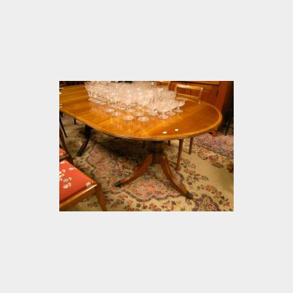 Mahogany Tilt-top Double Pedestal Dining Table