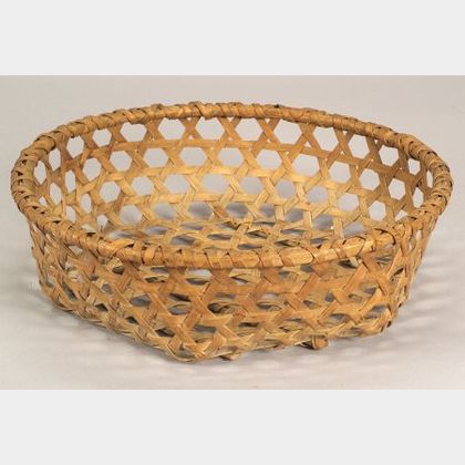 Woven Splint Cheese Basket
