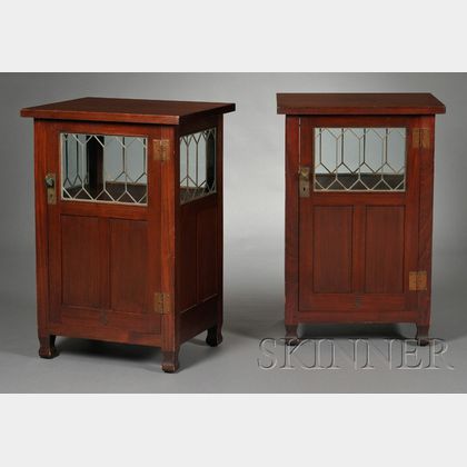 Pair of Roycroft Arts & Crafts Cabinets