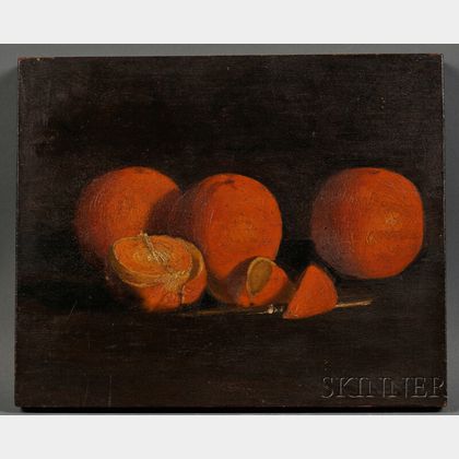 American School, 19th Century Still Life with Oranges.