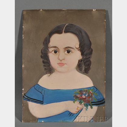 William Matthew Prior (American, 1806-1873) Portrait of Mary Brandeis of Chester, Pennsylvania.