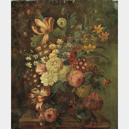 Jan Van Wegel (Dutch, 1752-1809) Still Life with Flowers