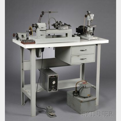 Levin Instrument Turret Lathe, Micro Drill Press and Accessories