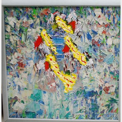 Italo Botti (American, 1923-2003) Abstract Flower Garden