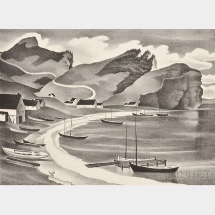 Vera Andrus (American, 1896-1979) Two Quebec Shore Views: Les Trois Soeurs