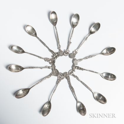Set of Twelve Tiffany & Co. Sterling Silver Demitasse Spoons