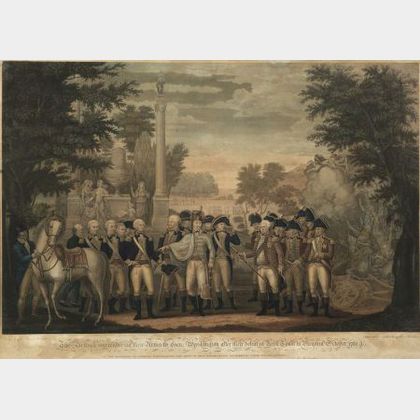 John Francis Renault (French) The British Surrendering Their Arms to General Washington after Their Defeat at York Town in Virginia Oct