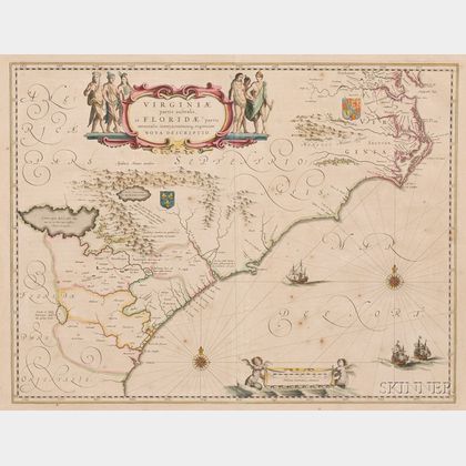 (North America, East Coast),Blaeu, Willem (1571-1638) & Blaeu, Jan (1596-1673)