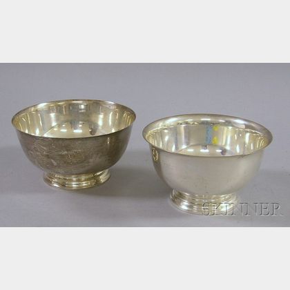 Two Sterling Silver Revere-type Bowls