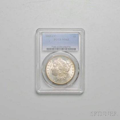 1885-CC Morgan Dollar, PCGS MS63. Estimate $300-500