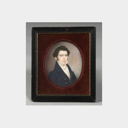 Attributed to Charles Fraser (Charleston, South Carolina, 1782-1860) Portrait of George Norton Miller, (1805-1891).