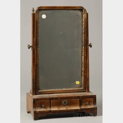 Queen Anne-style Walnut Dressing Table Mirror