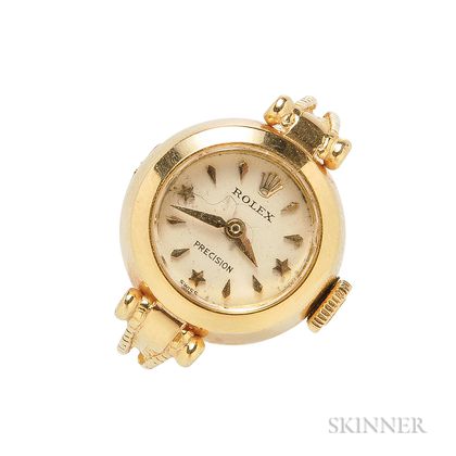 18kt Gold Ring Watch, Rolex