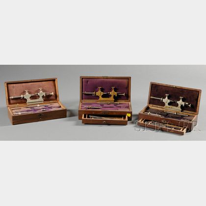Boxed Brass and Steel Jacot Tool Set