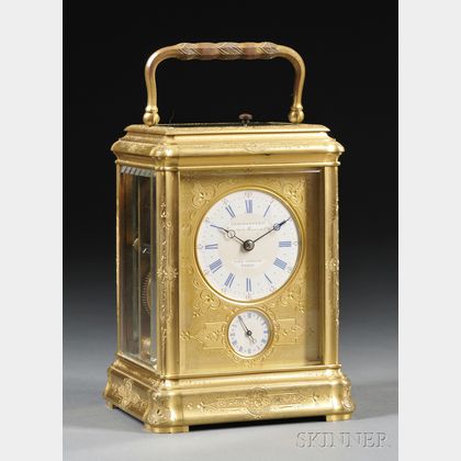 Gilt French Hour-repeating Carriage Clock
