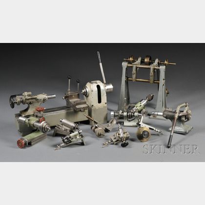 Gilman Lathe and Assortment of Unrelated Accessories