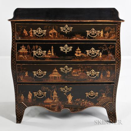Chinoiserie-style Four-drawer Chest
