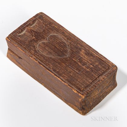 Small Carved Slide-lid Box