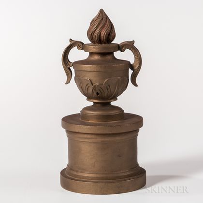Carved and Gold-painted Odd Fellows Altar Flame