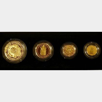 1989 United Kingdom Gold Proof Sovereign Four-Coin Collection