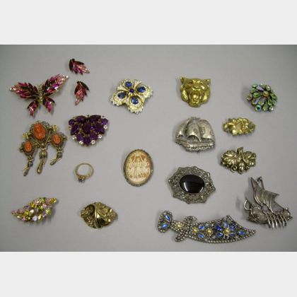 Group of Victorian and Later Costume Jewelry