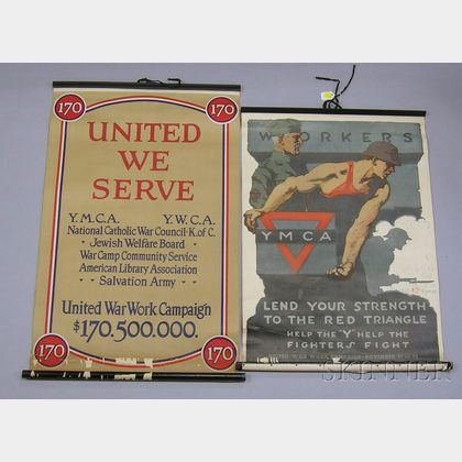 Nine WWI YMCA Lithograph Posters